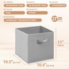 image:imageSTORAGE MANIAC Storage Cubes 11 Inch 4 Pack Collapsible Fabric Shelf BinsGray