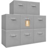 image:imageSTORAGE MANIAC Storage Cubes 11 Inch 4 Pack Collapsible Fabric Shelf BinsGray