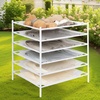 image:imageSTORAGE MANIAC Sweater Drying Rack Mesh Clothes Drying Rack Stackable Laundry Drying Rack Lay Flat Dryer for Delicates Portable Dry Rack for Indoor or Outdoor White 2Pack6Pack Mesh
