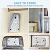 image:imageSTORAGE MANIAC Tabletop Ironing Board Small Iron Pad Silver amp BlueSilver  Blue