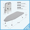 image:imageSTORAGE MANIAC Tabletop Ironing Board Small Iron Pad Silver amp BlueSilver  Blue