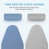 image:imageSTORAGE MANIAC Tabletop Ironing Board Small Iron Pad Silver amp BlueSilver  Blue