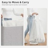 image:imageSTORAGE MANIAC Triple Laundry Hamper with Lid Metal Frame Laundry BasketsGray