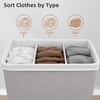 image:imageSTORAGE MANIAC Triple Laundry Hamper with Lid Metal Frame Laundry BasketsGray