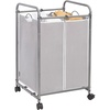 image:imageSTORAGE MANIAC 3 Section Laundry Sorter 356 Gal 135 L Laundry Hamper Cart with Heavy Duty Rolling Lockable Wheels and Removable Bags Clothes Organizer Basket Separator Hamper GrayGray