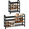image:imageSTORAGE MANIAC 4Tier Expandable Shoe Rack 16 Pairs Adjustable Shoe Shelf for Closet Entryway Hallway Garage Dorm Heavyduty Metal Shoe Organizer for Small Space BlackBlack