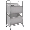 image:imageSTORAGE MANIAC 80 Liters Vertical Rolling Laundry Hamper 2 Section Laundry Sorter with Wheels and 2 Breaks 2tier Laundry Baskets for Small Space Dorm Laundry Room Closet Bathroom Gray 2tierGray