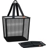 image:imageSTORAGE MANIAC Collapsible Laundry Basket 169 Gal Large Popup Laundry Hamper with Long Carry Handles SpaceSaving Foldable Clothes Hamper with Bottom Elastic Band Travel Laundry Bags Mesh BlackMesh Black