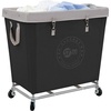 image:imageSTORAGE MANIAC Commercial Laundry Hamper with Heavy Duty Steel Frame 320 L Industrial Laundry Basket Cart with Wheels for Hotel Home Laundry Room 317L x 193W x 3091H Large BeigeBlack
