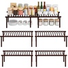 image:imageSTORAGE MANIAC Expandable Cabinet Organizer Shelf Set of 4 BrownBrown