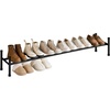 image:imageSTORAGE MANIAC Long Expandable Shoe Rack 18 Pairs Metal Wide Stackable Shoe Rack Adjustable Shoes Shelf Freestanding Shoes Organizer for Closet Entryway Hallway Garage Front Door 3 TiersBlack