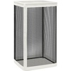 image:imageSTORAGE MANIAC Mesh Laundry Hamper 237 Gal Tall Laundry Basket for Airflow Strong Metal Dirty Clothes Hamper for College Dorm Bedroom Bathroom Clothes Bin White amp BlackWhite  Black
