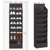 image:imageSTORAGE MANIAC Over the Door Shoe Organizer HeavyDuty Large Deep Pocket Hanging Shoe Organizer Shoe Rack Door Closet Shoe Organizer for Wall Dorm amp Narrow Door Storage Shoe Holder Grey 1 PackBlack