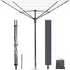 image:imageSTORAGE MANIAC Portable Umbrella Clothes Drying Rack 8 Lines with 82 Feet Drying Space Steel Frame amp Adjustable Height 4arm Umbrella Clothesline for Laundry Collapsible Indoor amp Outdoor Drying12 Lines with 164ft