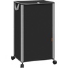 image:imageSTORAGE MANIAC Rolling Laundry Hamper with Lid 237 Gal 90 L Large Tall Laundry Basket with Wheels amp Handles Aesthetic Dirty Clothes Hamper for Small Space Dorm Apartment College BeigeBlack