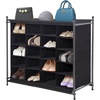 image:imageSTORAGE MANIAC Stackable Shoe Cubby Organizer Free Standing Shoe Cube Rack for Entryway Bedroom Apartment Closet 20Cube GrayBlack