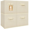 image:imageSTORAGE MANIAC Storage Cubes 11 Inch 4 Pack Collapsible Fabric Shelf BinsBeige