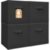 image:imageSTORAGE MANIAC Storage Cubes 11 Inch 4 Pack Collapsible Fabric Shelf BinsBlack