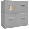 image:imageSTORAGE MANIAC Storage Cubes 11 Inch 4 Pack Collapsible Fabric Shelf BinsGray