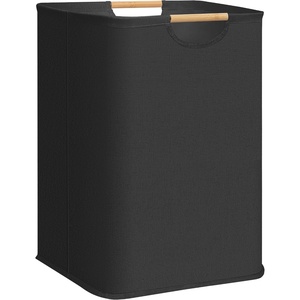 image:imageSTORAGE MANIAC 2Pack Large Laundry Hamper 100L 264 Gal Collapsible Laundry Basket with Bamboo Handles Freestanding Waterproof Clothes Hamper for Laundry Room Bedroom Dorm Towels BlackBlack