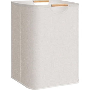 image:imageSTORAGE MANIAC 2Pack Large Laundry Hamper 100L 264 Gal Collapsible Laundry Basket with Bamboo Handles Freestanding Waterproof Clothes Hamper for Laundry Room Bedroom Dorm Towels BlackWhite