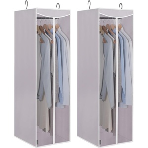image:imageSTORAGE MANIAC Garment Bags for Hanging Clothes 57Inch Beige 2PackGrey