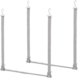 image:imageSTORAGE MANIAC Hanging Closet Rod Adjustable Width and Height Closet Hanging Organizer SpaceSaving Clothes Hanging Bar Closet Extender Hanging Rod Double Closet Hanging Rod 2 Pack Webbing2 Pack Webbing