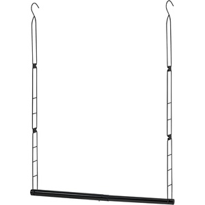 image:imageSTORAGE MANIAC Hanging Closet Rod Adjustable Width and Height Closet Hanging Organizer SpaceSaving Clothes Hanging Bar Closet Extender Hanging Rod Double Closet Hanging Rod 2 Pack Chrome1 Pack Black