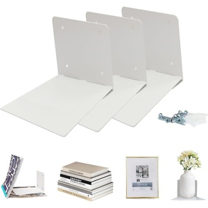 image:imageSTORAGE MANIAC Invisible Floating Bookshelves Wall Mounted WhiteWhite