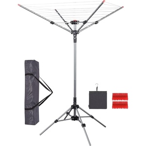 image:imageSTORAGE MANIAC Portable Umbrella Clothes Drying Rack 8 Lines with 82 Feet Drying Space Steel Frame amp Adjustable Height 4arm Umbrella Clothesline for Laundry Collapsible Indoor amp Outdoor Drying8 Lines with 82ft
