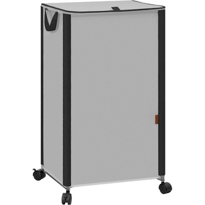 image:imageSTORAGE MANIAC Rolling Laundry Hamper with Lid 237 Gal 90 L Large Tall Laundry Basket with Wheels amp Handles Aesthetic Dirty Clothes Hamper for Small Space Dorm Apartment College BeigeGray