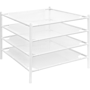 image:imageSTORAGE MANIAC Sweater Drying Rack Mesh Clothes Drying Rack Stackable Laundry Drying Rack Lay Flat Dryer for Delicates Portable Dry Rack for Indoor or Outdoor White 2Pack4Pack Mesh