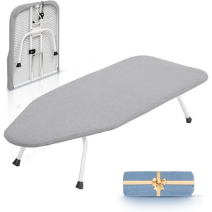 image:imageSTORAGE MANIAC Tabletop Ironing Board Small Iron Pad Silver amp BlueSilver  Blue